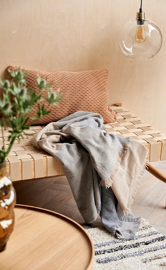 Wave Knit Jastučnica ukrasna pletena 40 x 60 cm karamel