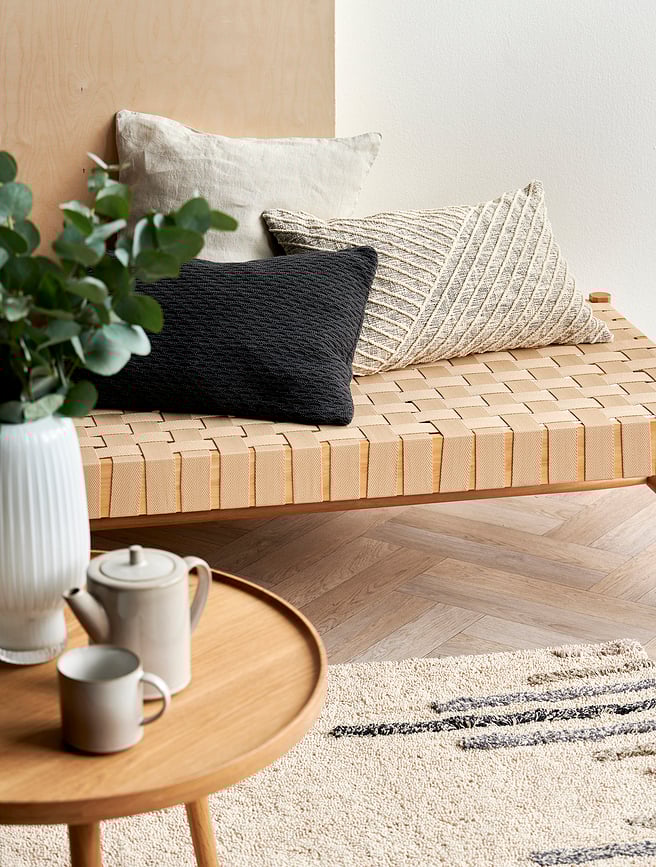 Wave Knit Jastučnica ukrasna pletena 40 x 60 cm karamel