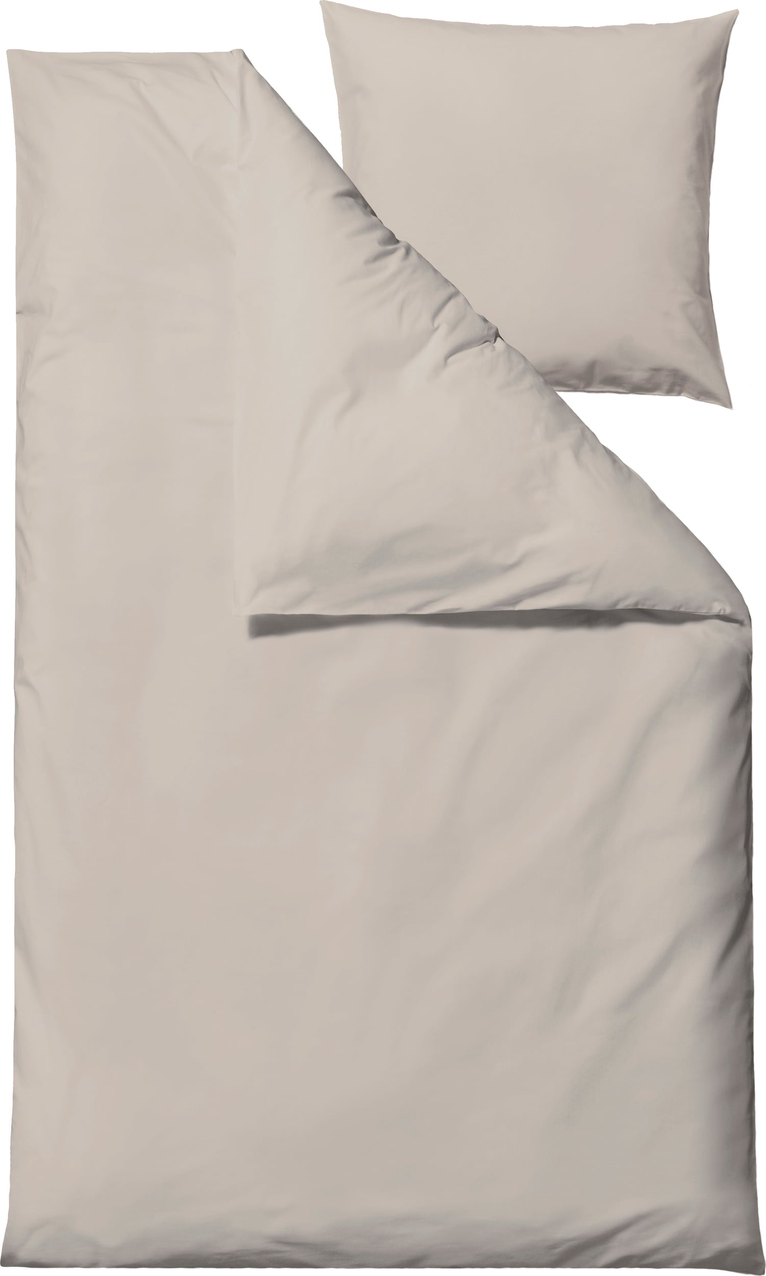 Whisper Bettwäsche 140 x 220 cm beige mit Kissenbezug 60 x 63 cm