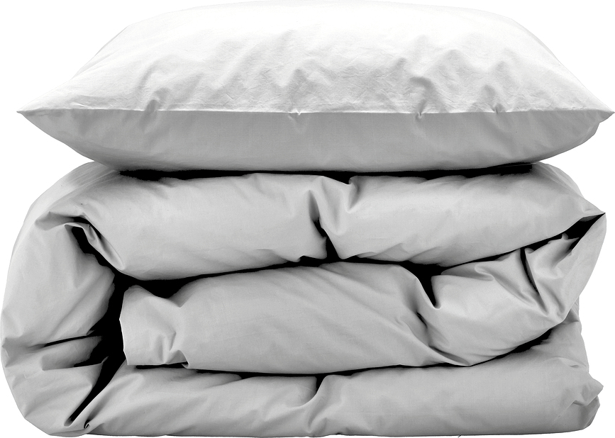 Whisper Parure de Lit 140 x 220 cm, avec taie d'oreiller 60 x 63 cm, fermeture éclair, blanche