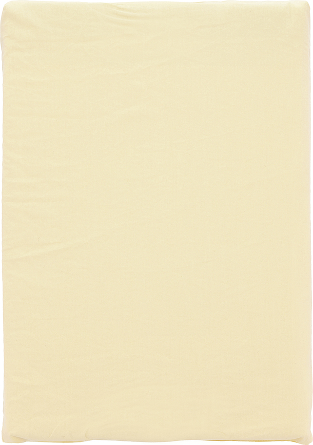 Whisper Parure de Lit 140 x 220 cm, jaune, fermeture éclair, 1 taie d'oreiller 60 x 63 cm, Set 2 pièces