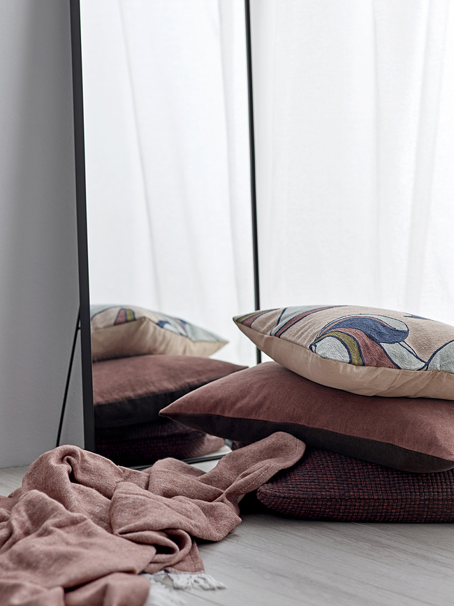 Washed Chenille Okrasna blazina, 40 x 60 cm, modra