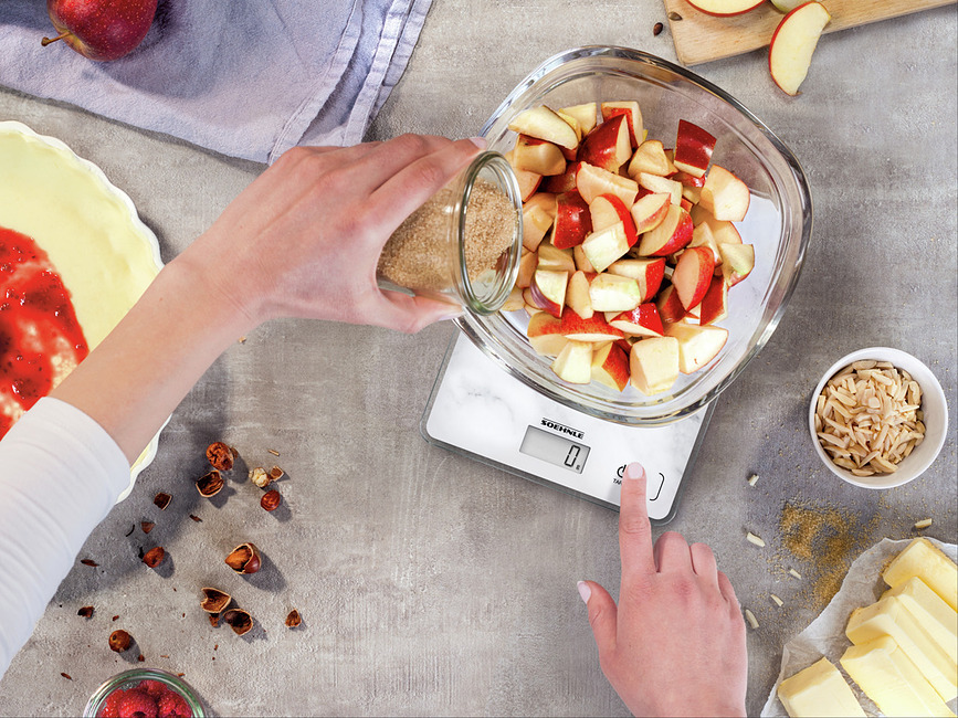 Page Compact 300 Ζυγαριά Κουζίνας ηλεκτρονική, λευκό μάρμαρο