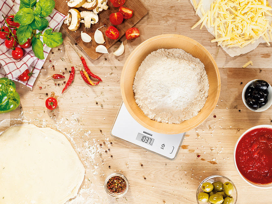 Page Compact 300 Ζυγαριά Κουζίνας ηλεκτρονική, λευκό μάρμαρο