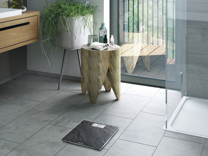 Style Sense Compact 300 Pèse-Personne Électronique, motif effet pierre