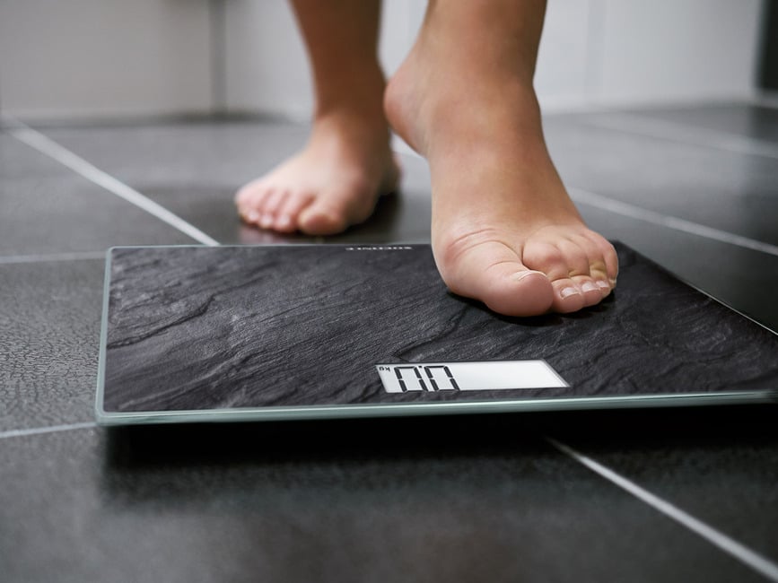 Style Sense Compact 300 Pèse-Personne Électronique, motif effet pierre