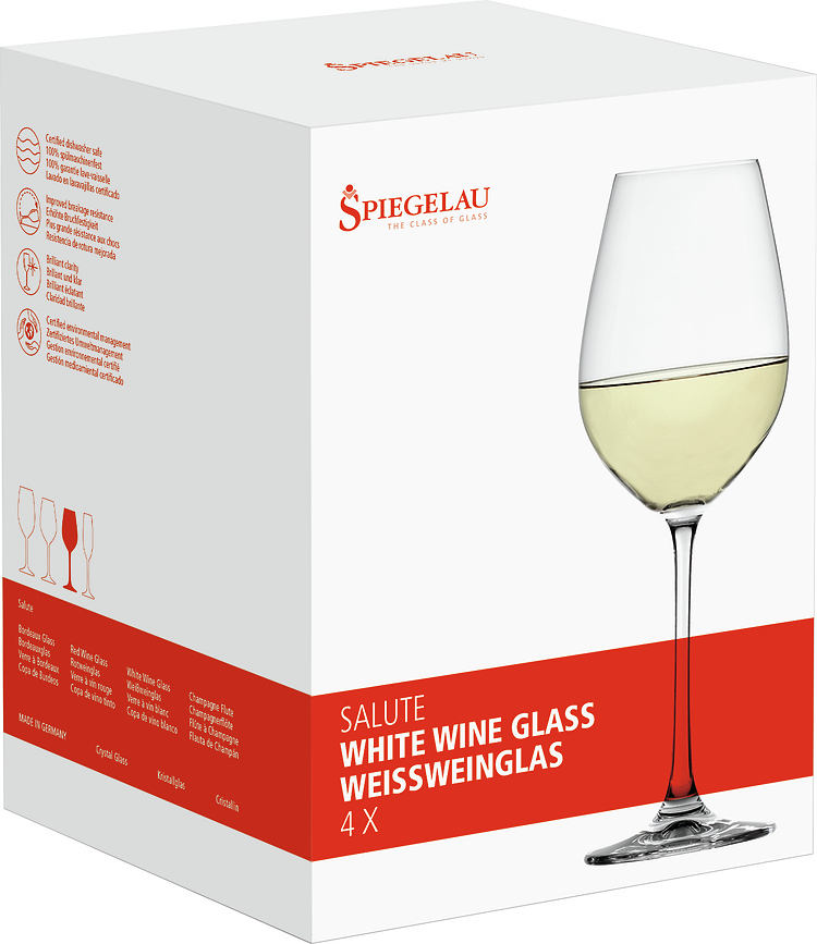 Salute Verres à Vin Blanc, Lot de 4