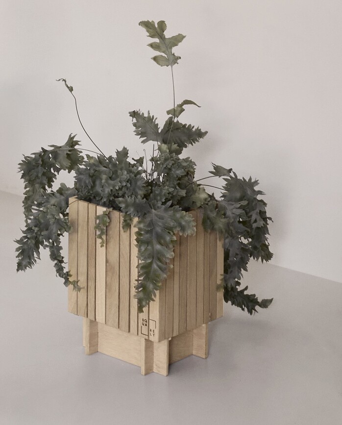 BaseON Βάση, για αυτοποτιζόμενη Γλάστρα GrowON, φυσική δρυς