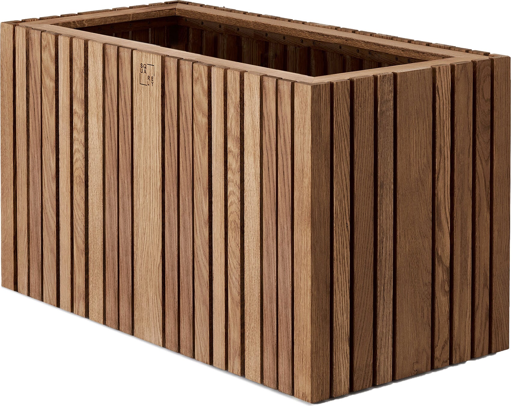 Growlarge Selbstbewässernder Blumentopf dunkle Eiche