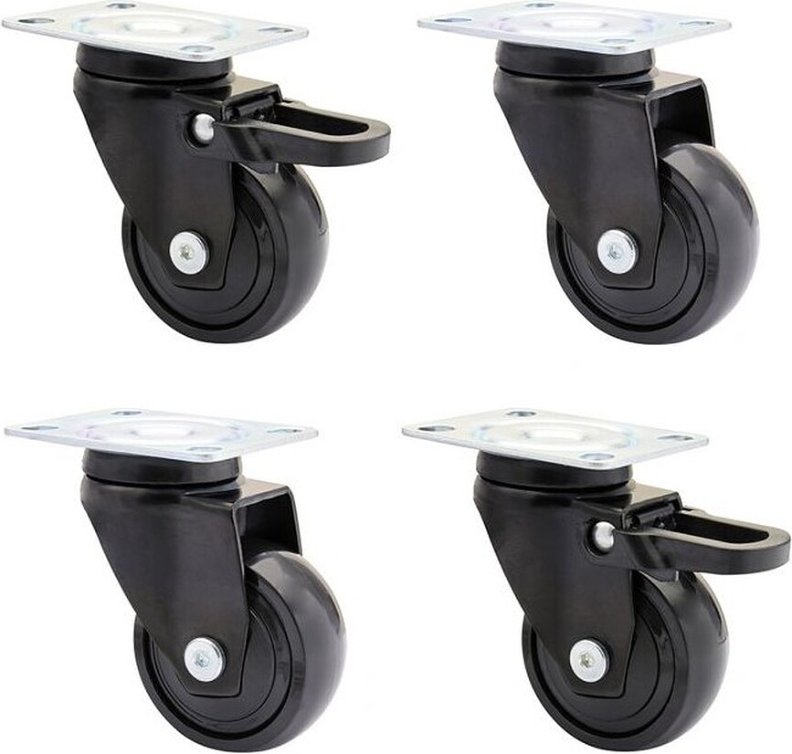 GrowMORE & GrowBIG Kotačići za samozalijevajuću posudu crni 4 kom.