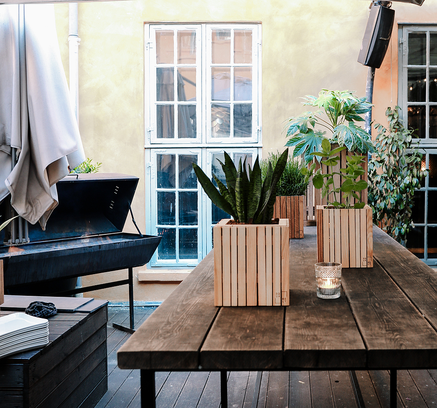 GrowON Γλάστρα αυτοποτιζόμενη, φυσικό ξύλο φλαμουριάς