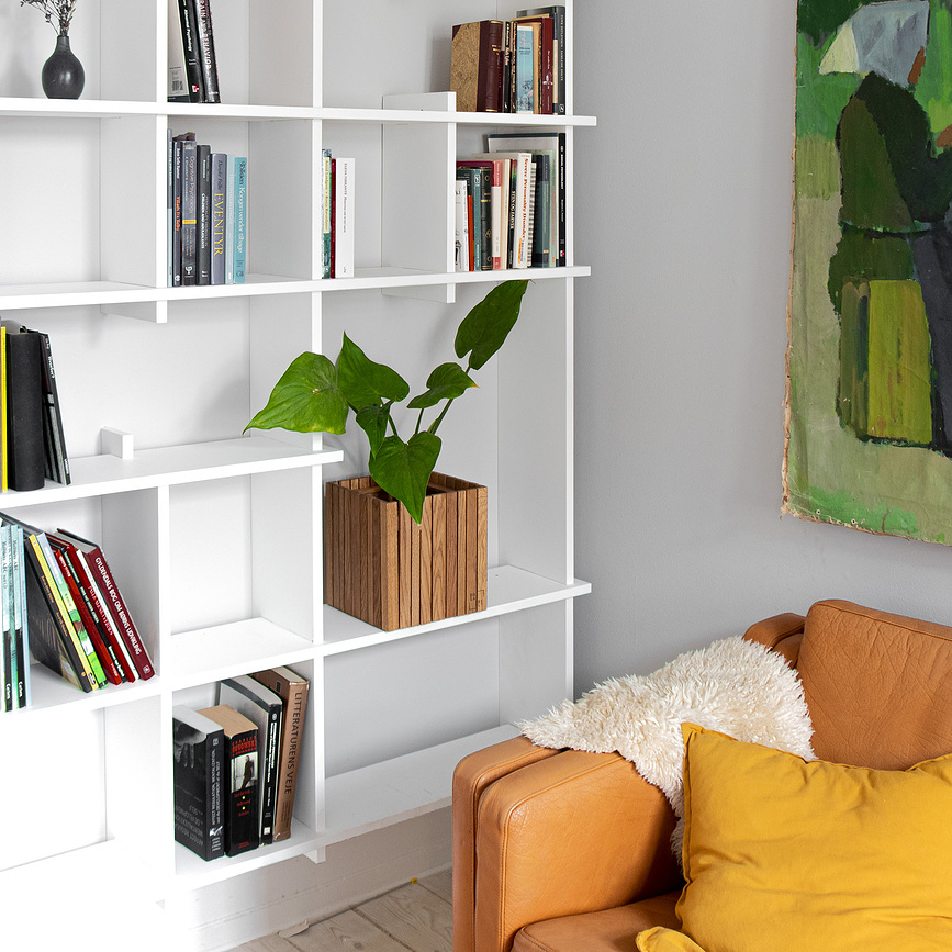 GrowON Γλάστρα αυτοποτιζόμενη, φυσικό ξύλο φλαμουριάς