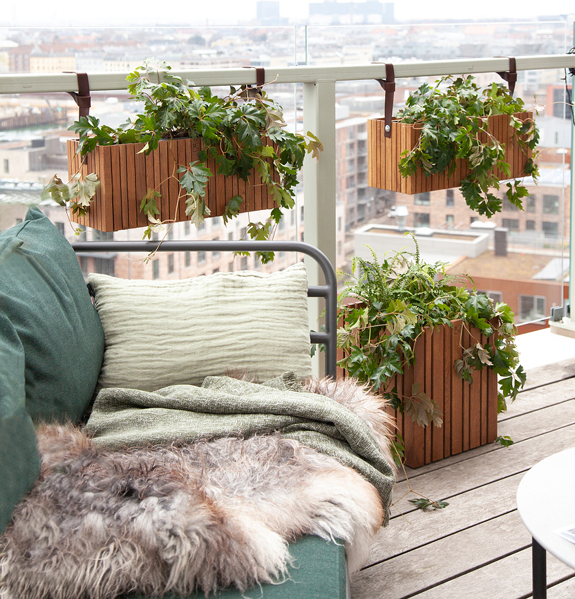 GrowON GrowWIDE Λουριά ανάρτησης για αυτοποτιζόμενη γλάστρα, 48 cm, δερμάτινα, μαύρα, 2 τμχ