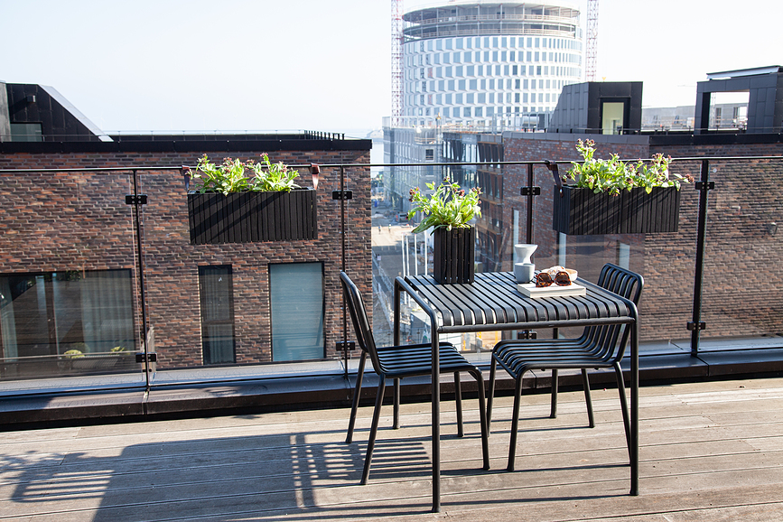 GrowON GrowWIDE Λουριά ανάρτησης για αυτοποτιζόμενη γλάστρα, 48 cm, δερμάτινα, μαύρα, 2 τμχ