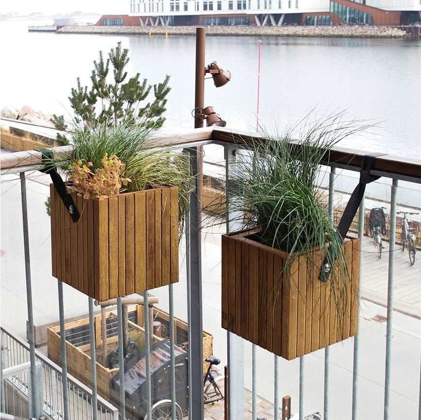 GrowON GrowWIDE Nosilci za obešanje samozalivalnega lonca, 38 cm, najlonski, zeleni, 2 kosa