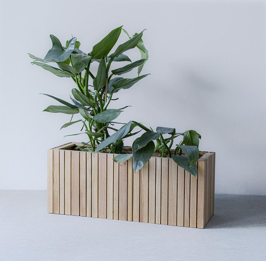 GrowWIDE Pot auto-arrosant, frêne noir