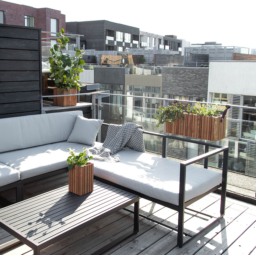 GrowWIDE Samonamakalni lonec z luknjami za obešanje, črni jesen