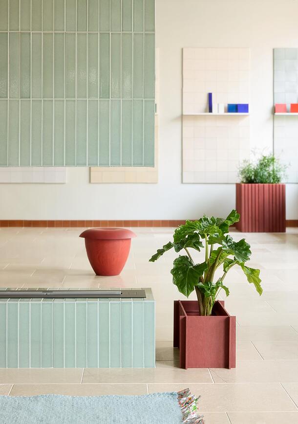 Maceta autorriego BloomWIDE, verde claro