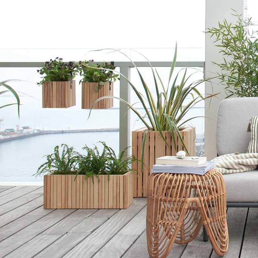 Maceta de autorriego GrowBIG, fresno negro