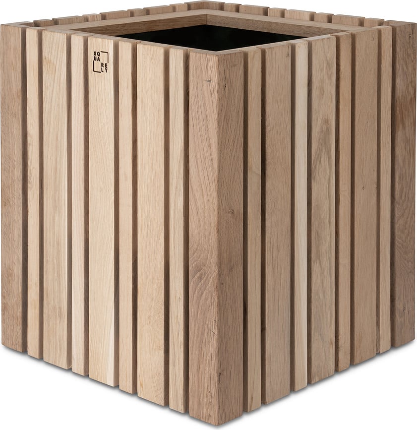 Maceta de autorriego GrowMORE, roble natural