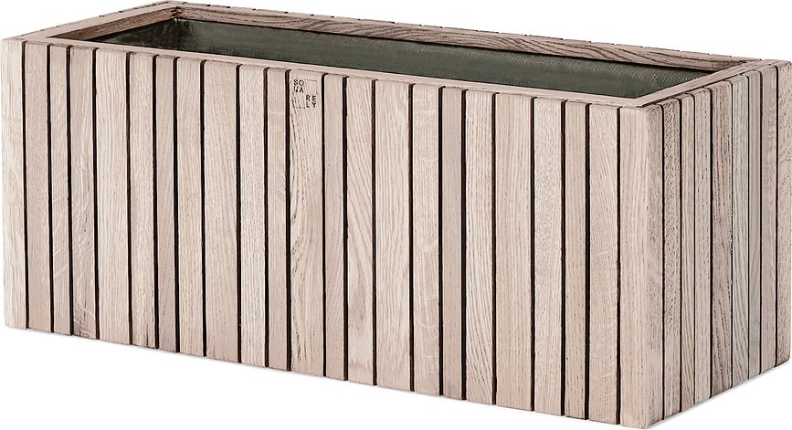 Maceta de autorriego GrowWIDE, roble natural