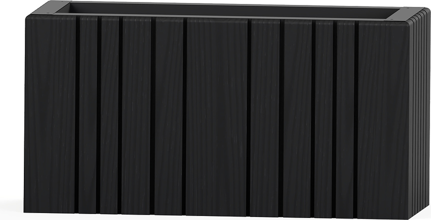 Maceta de autorriego UnfoldWIDE, negra