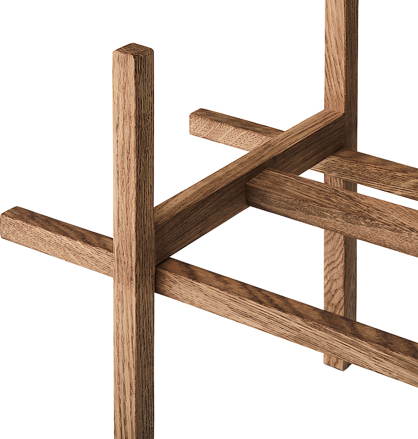 Soporte StandWIDE, negro, madera de fresno, para maceta de autorriego GrowWIDE