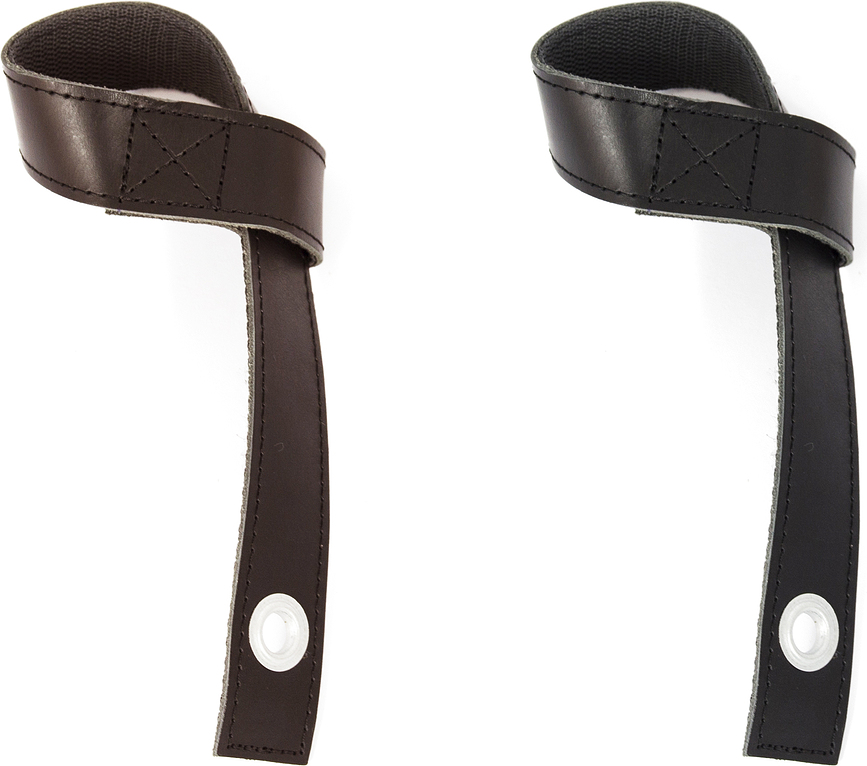 Correas de cuero para maceta autorriego GrowON GrowWIDE, 38 cm, negras, 2 unidades