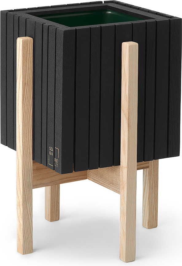 StandON Support pour pot auto-arrosant GrowON, en frêne, noir