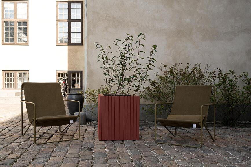 UnfoldSQUARE Pot auto-arrosant, haut, noir