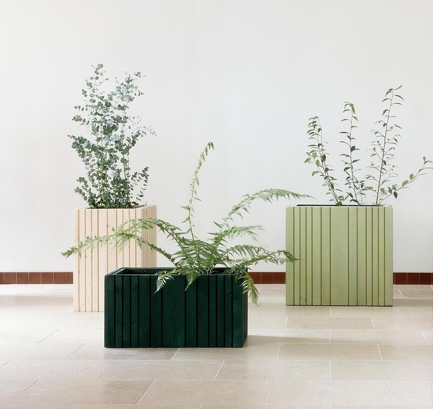 UnfoldWIDE Pot de Fleurs auto-arrosant, haut, noir