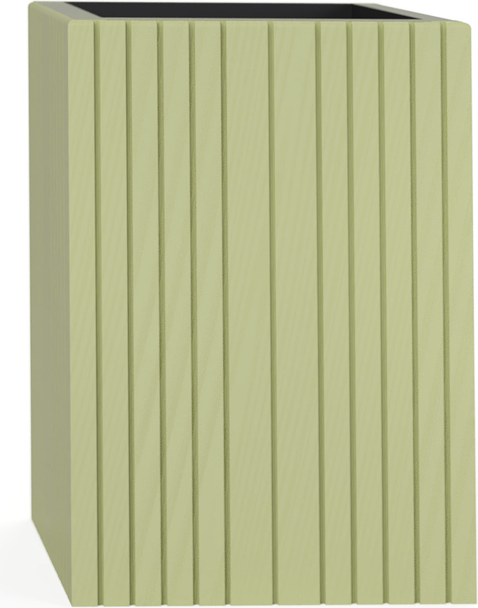 Vaso autoirrigante UnfoldSQUARE alto verde chiaro