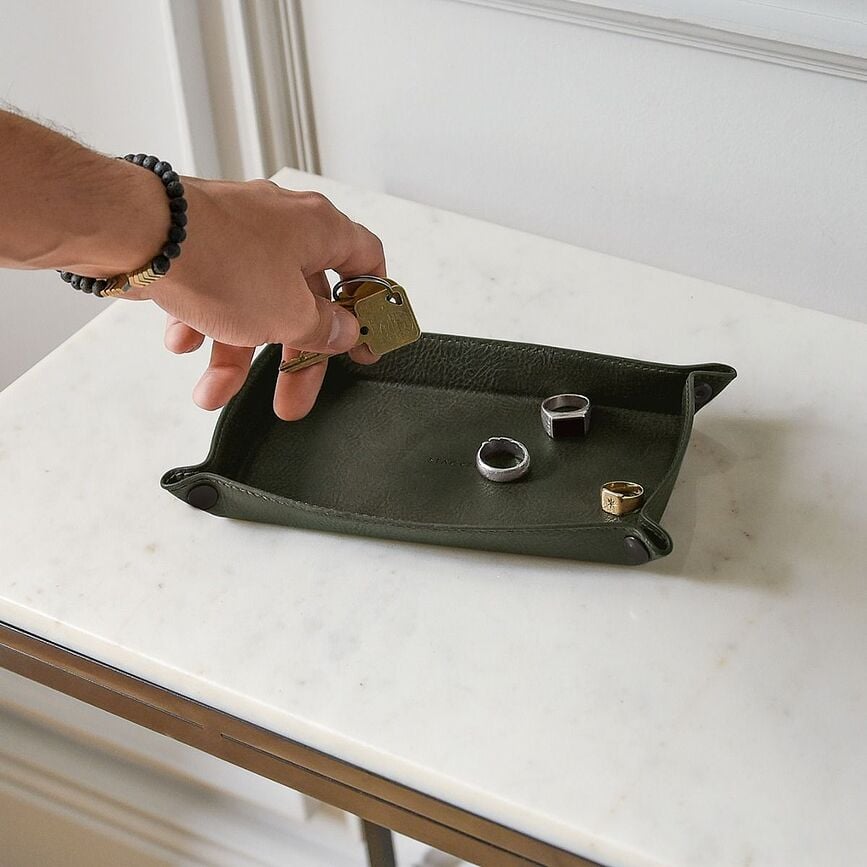 Bandeja de viaje Stackers Pebble Travel, rectangular, negra