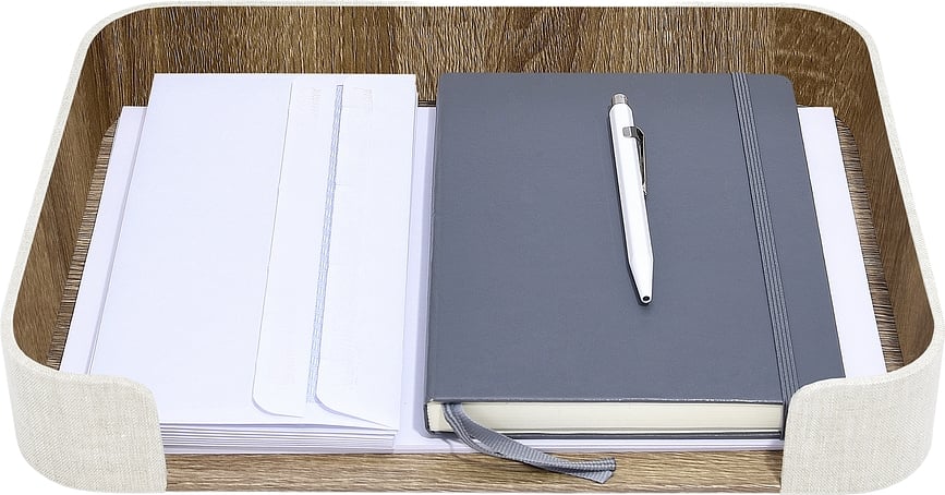 Bandeja para Organizador de Escritorio Stackers, de lino, beige claro