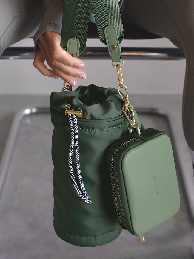 Bolsa térmica para botella Stackers, de nailon, negra