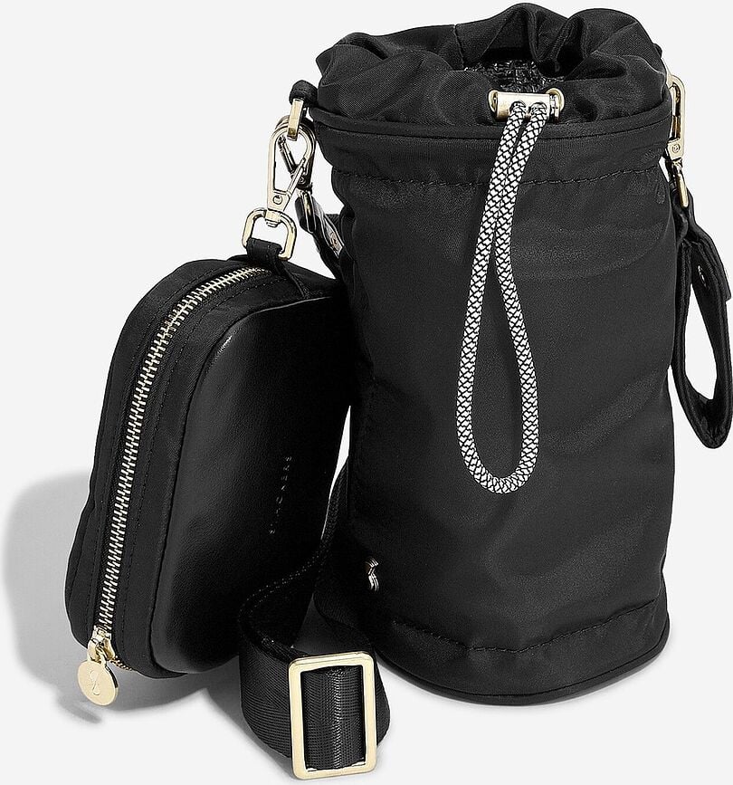 Bolsa térmica para botella Stackers, de nailon, negra