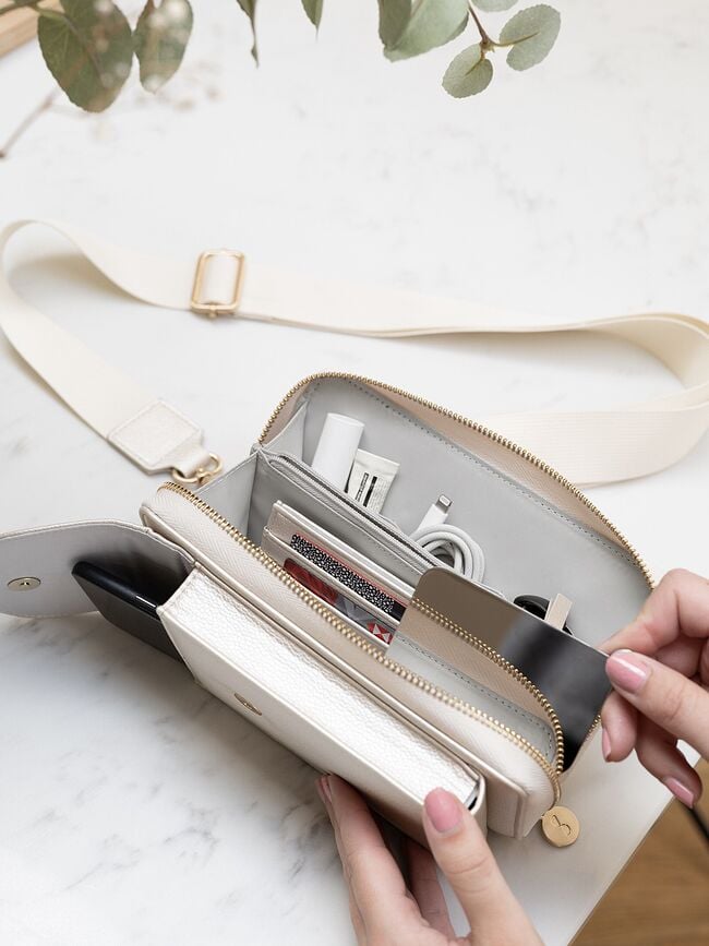 Bolso de hombro mini Stackers, perlado