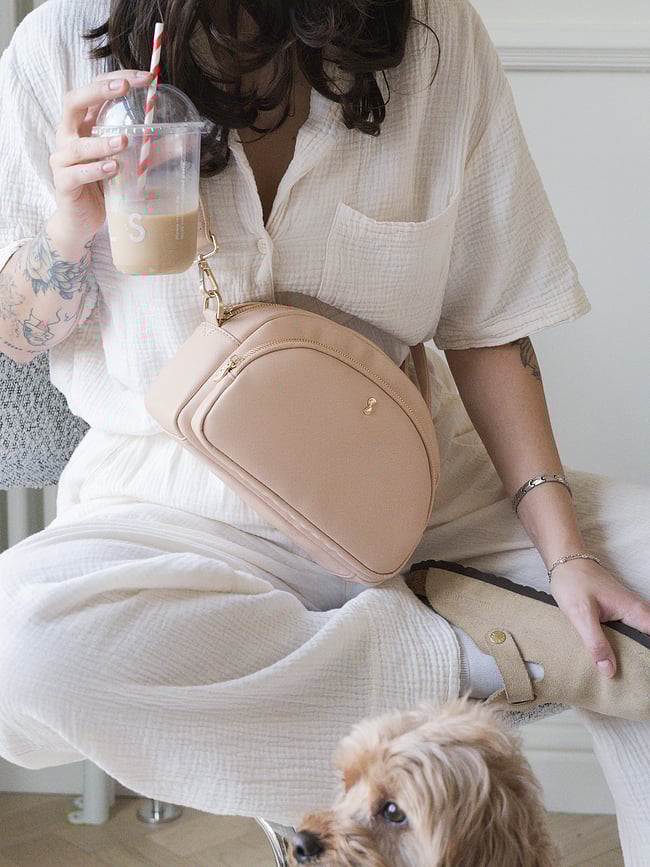 Bolso de Hombro Stackers, color camel