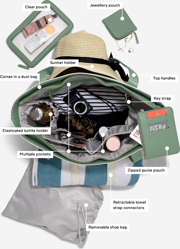 Bolso Stackers Wave, para mujer, color crema y melocotón