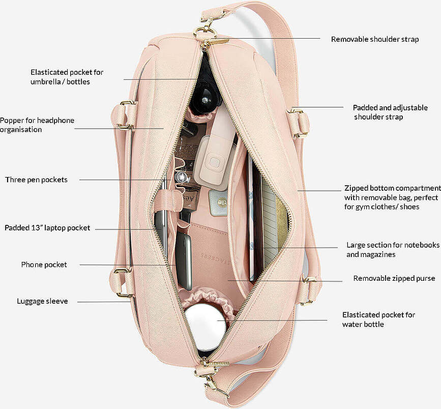 Bolso Stackers, rosa claro