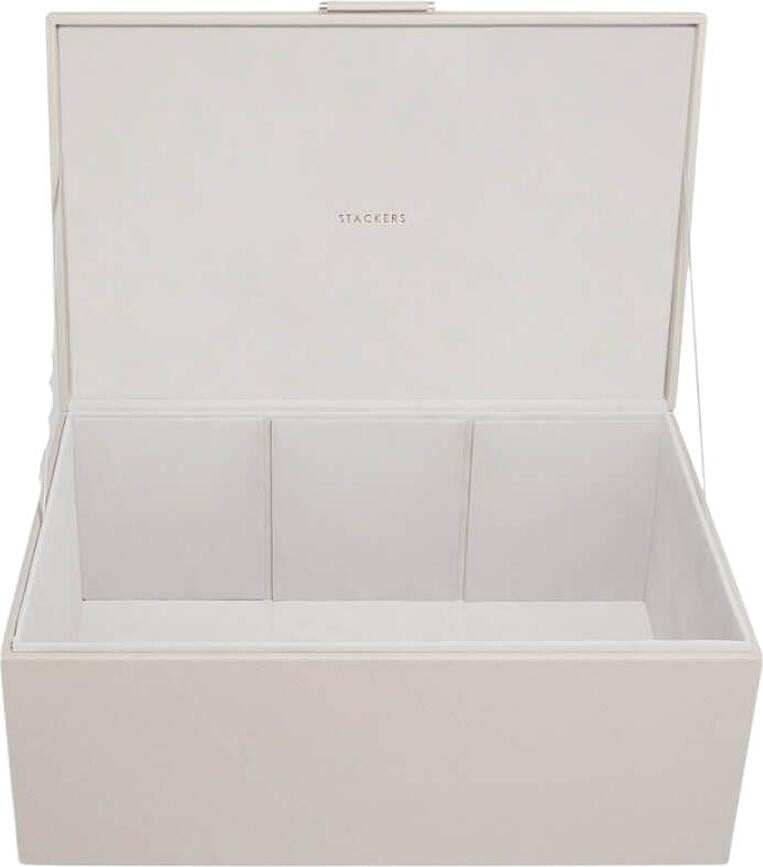 Caja organizadora Stackers, de 3 compartimentos, beige claro