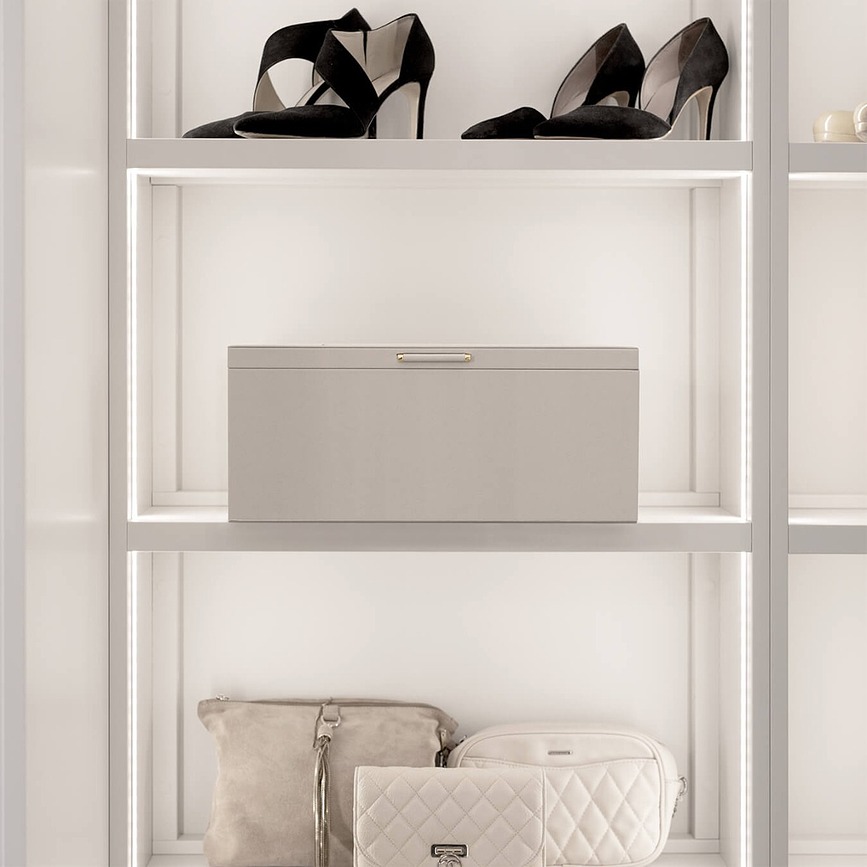 Caja organizadora Stackers, de 3 compartimentos, beige claro