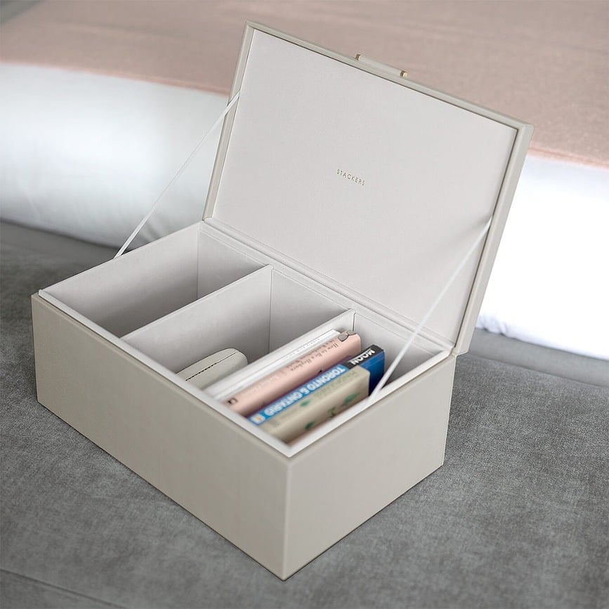 Caja organizadora Stackers, de 3 compartimentos, beige claro