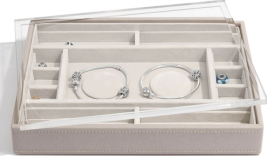 Caja Organizadora para charms Stackers, con compartimentos y tapa