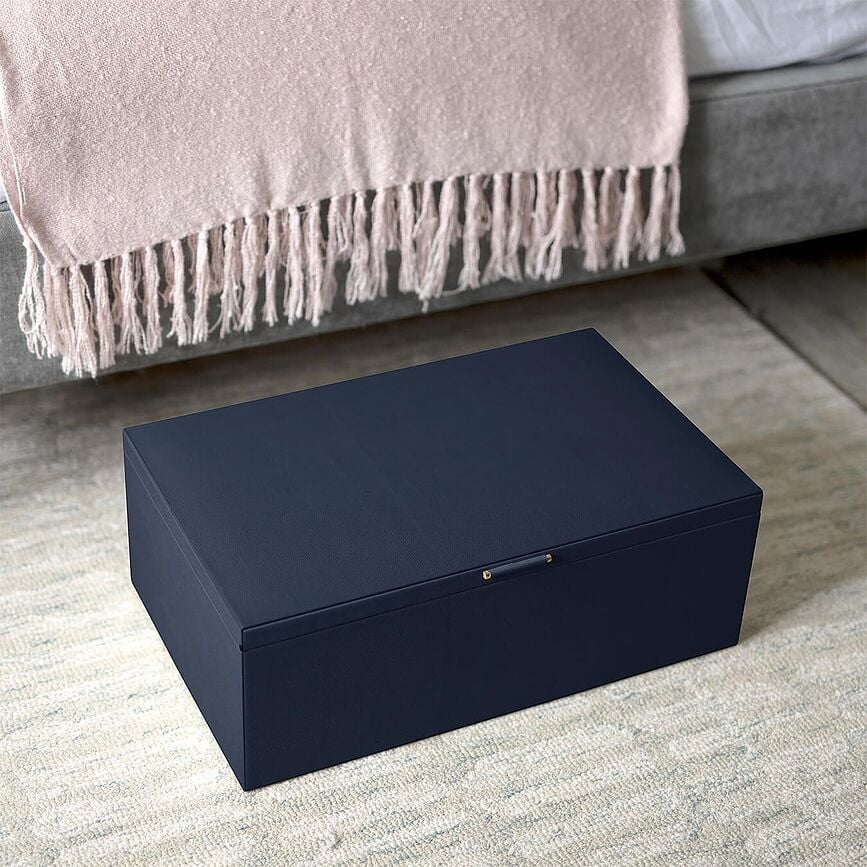 Caja de Almacenamiento de 3 compartimentos Stackers Pebble, tamaño supersize, gris piedra