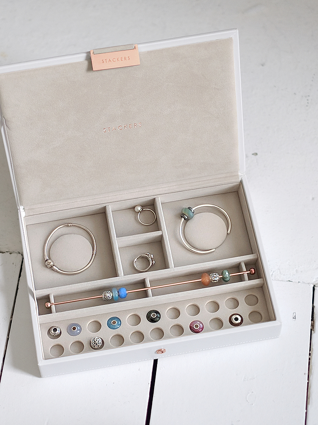 Caja para charms con tapa Stackers Classic, taupe