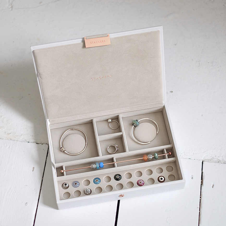 Caja para charms con tapa Stackers Classic, taupe