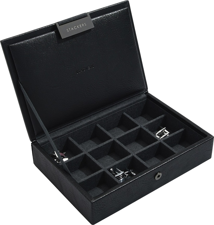 Caja para Gemelos mini con tapa Stackers, de 12 compartimentos