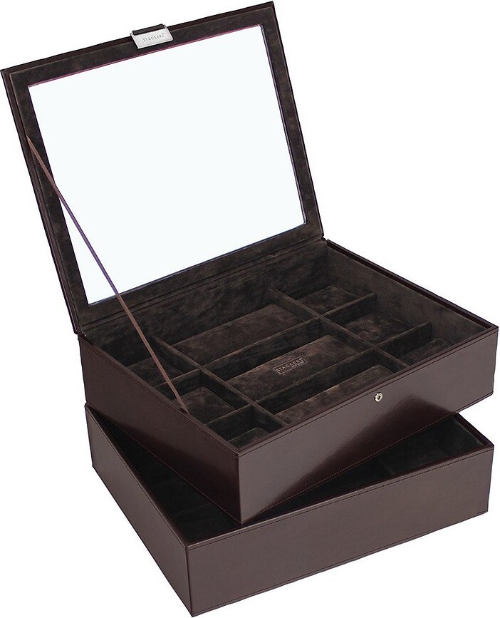 Caja para Relojes doble Stackers, de 18 compartimentos