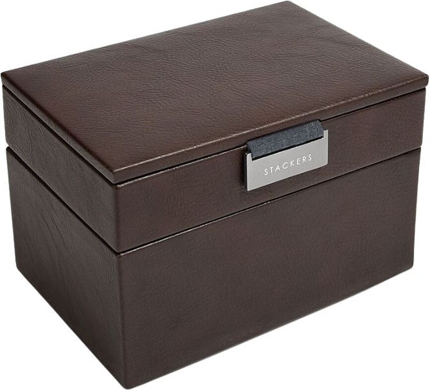 Caja para relojes y gemelos Stackers, negro y gris